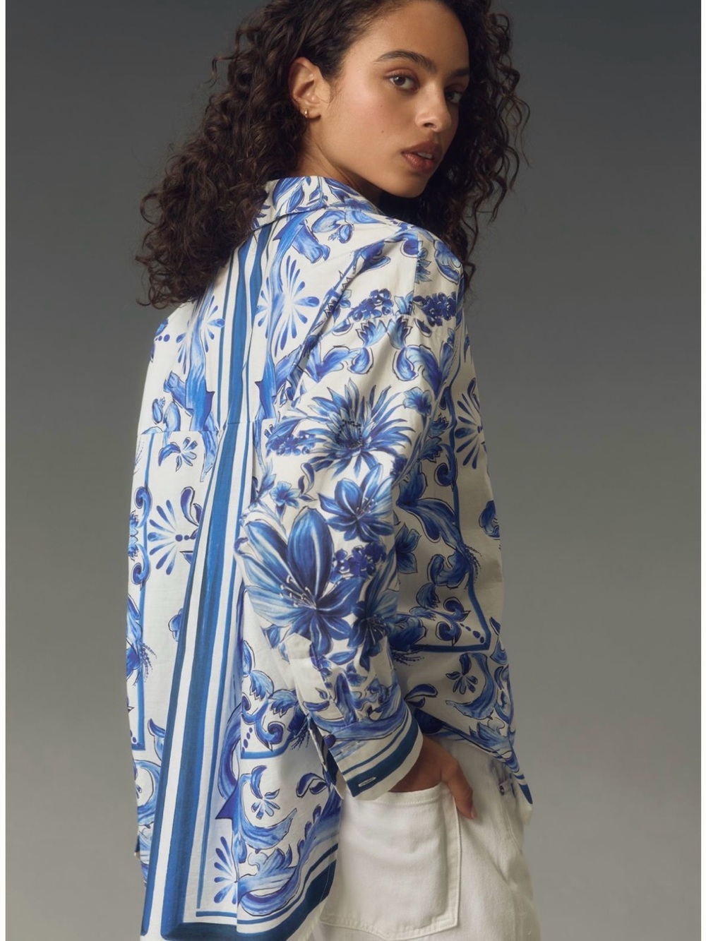 Farm Rio Garden Tile blouse - Picture 4 of 8